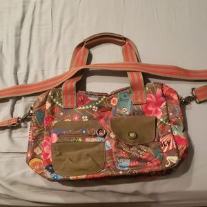 Oilily tote Bag travel, passport, flowers